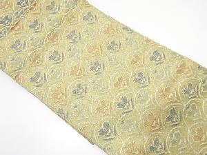 アンティーク　花青海波模様織り出し名古屋帯（着用可）